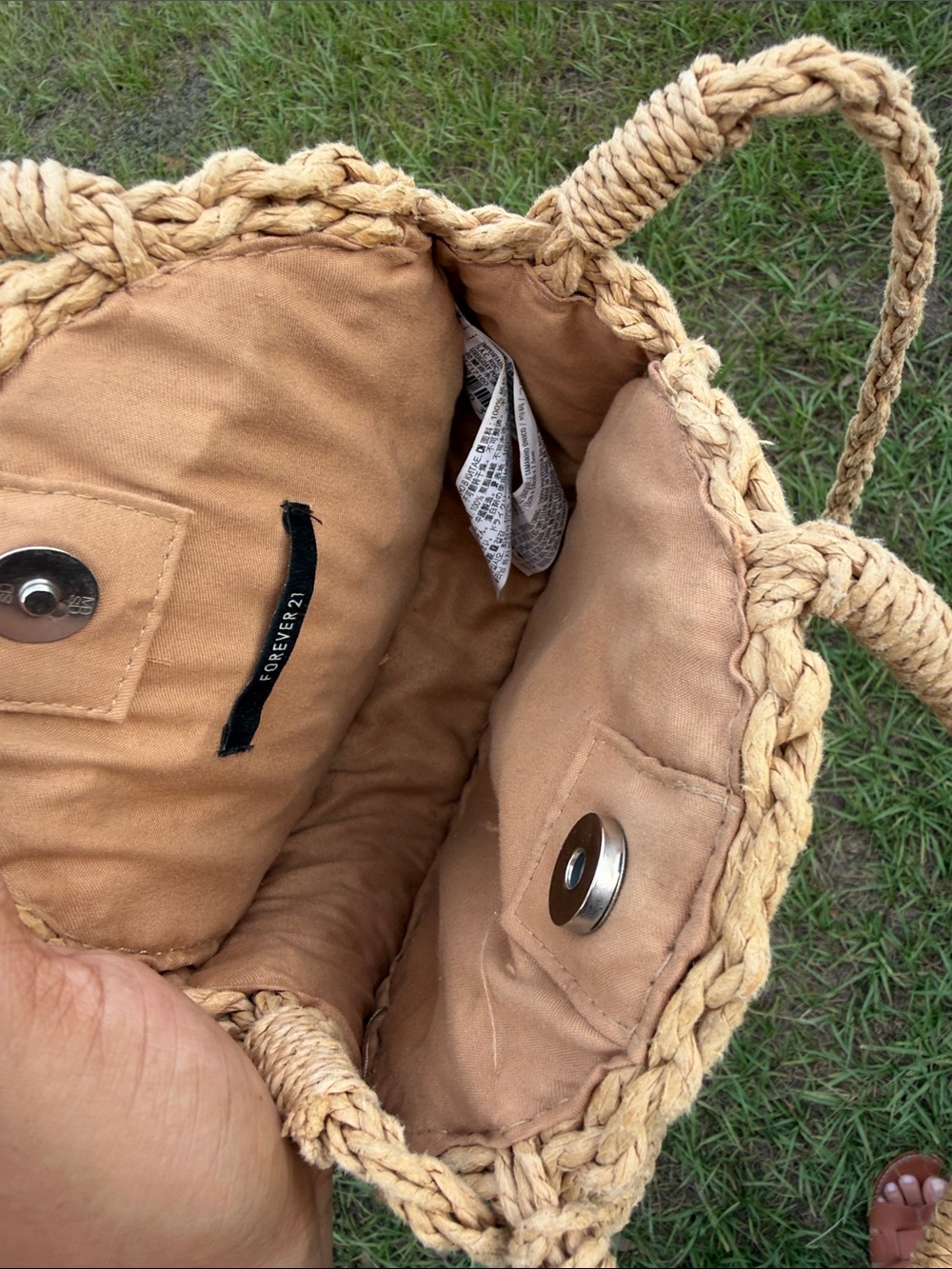 Forever 21 Woven Round Straw Crossbody Bag - Natural - Picture 4 of 4